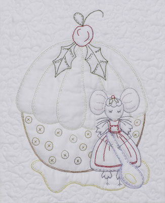 Christmas Mice Stitchery - 9 preprinted panels plus quilt pattern