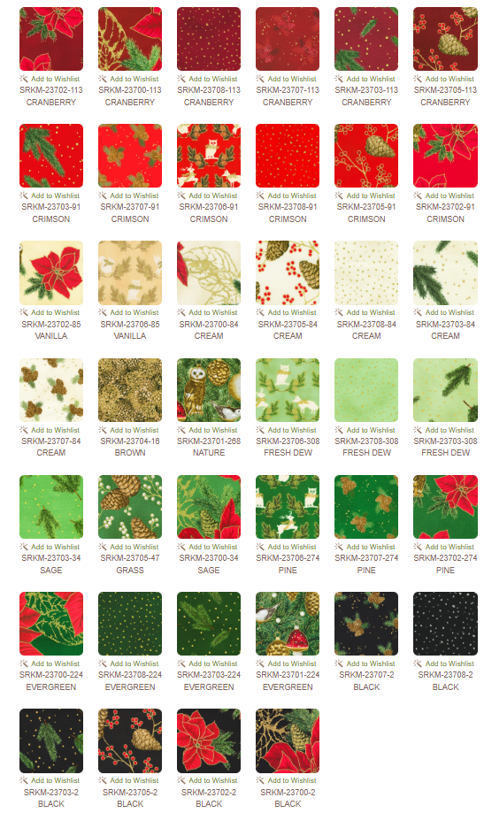 10 inch charm pack - Holiday Flourish - Flourish Forest - Holiday