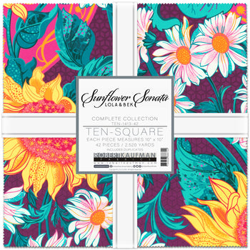 10 inch charm pack - Sunflower Sonnet